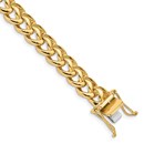 10K Yellow Gold 8.6mm Hand- Fancy Link Bracelet - 9 in.