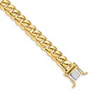 10K Yellow Gold 8.7mm Miami Cuban Chain Link Bracelet - 8.25 in.