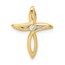 10K Yellow Gold AA Diamond Cross Pendant - 16.5 mm