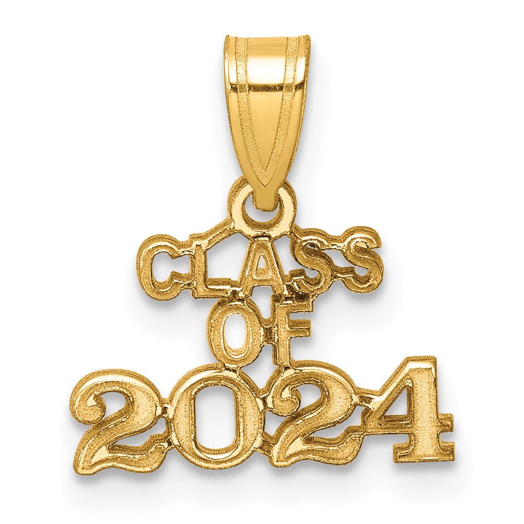 10K Yellow Gold Block CLASS OF 2024 Charm 16 1 Mm   10k Yellow Gold Block Class Of 2024 Charm 16 1 Mm 264701 1 