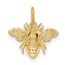 10K Yellow Gold Clear CZ Bee Charm - 14.6 mm