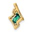 10K Yellow Gold Cushion Alexandrite and Diamond Chain Slide