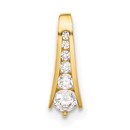 10K Yellow Gold CZ Fancy Chain Slide - 12.8 mm