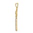 10K Yellow Gold Diamond Club Key Pendant