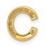 10K Yellow Gold Diamond Letter C Initial Charm - 10.09 mm