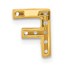 10K Yellow Gold Diamond Letter F Initial Charm - 10.73 mm