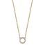 10K Yellow Gold Diamond Open Circle Necklace - 18 in.