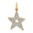 10K Yellow Gold Diamond Star Charm