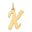 10K Yellow Gold Large Script Letter K Initial Charm