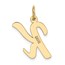 10K Yellow Gold Large Script Letter K Initial Charm