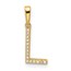 10K Yellow Gold Letter L Initial Pendant