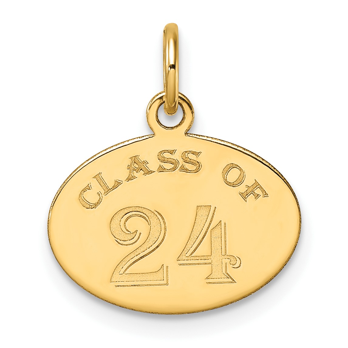 10K Yellow Gold Oval CLASS OF 2024 Charm 17 75 Mm   10k Yellow Gold Oval Class Of 2024 Charm 17 75 Mm 265323 1 