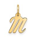 10K Yellow Gold Small Script Initial M Charm - 16.25 mm