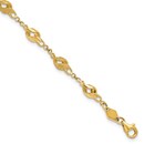 10K Yellow Gold Spiral Link Bracelet - 7.25 in.