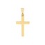 10K Yellow Gold Straight Edge Cross Pendant