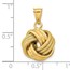 10K Yellow Gold Textured Love Knot Pendant - in.