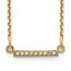 10K Yellow Goldy Diamond Tiny Bar Necklace - 18 in.