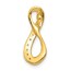 10K Yellow w/Rhodium 1/20ct. Diamond Infinity Chain Slide