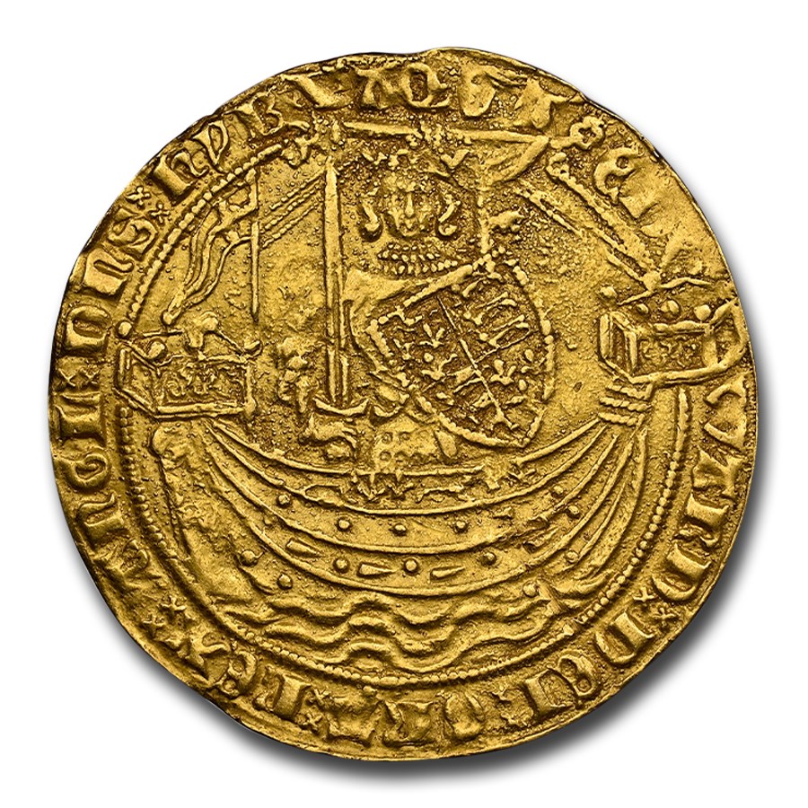 (1361-69) Great Britain Gold Noble Edward III AU-58 NGC