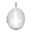 14 White Gold Oval 33 mm Locket Pendant