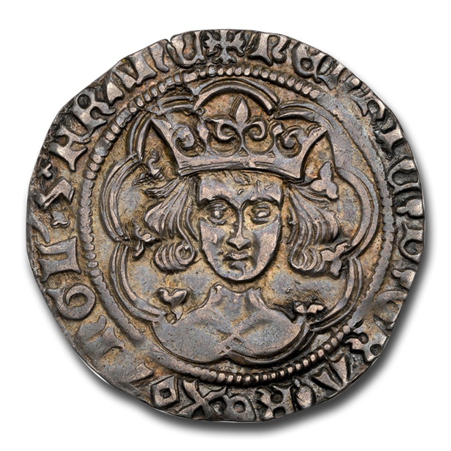 (1431-2) Great Britain Silver Groat Henry VI AU-58 NGC