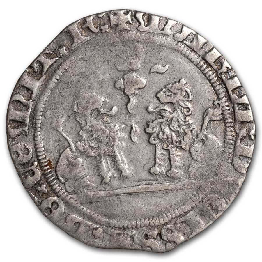 1478 Belgium Bruges Silver Dbl Briquet Marie de Bourgigne XF