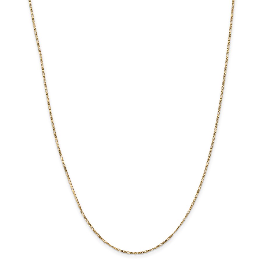 14k 1.25 mm Flat Figaro Chain Necklace - 24 in.