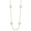 14K 10-11mm White Keshi Pearl 7-station Necklace - 20 in.