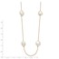 14K 10-11mm White Keshi Pearl 7-station Necklace - 20 in.