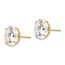 14k 12 mm Round Zirconia Post Earrings