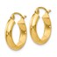 14k 17 mm Round Tube Hoop Earrings