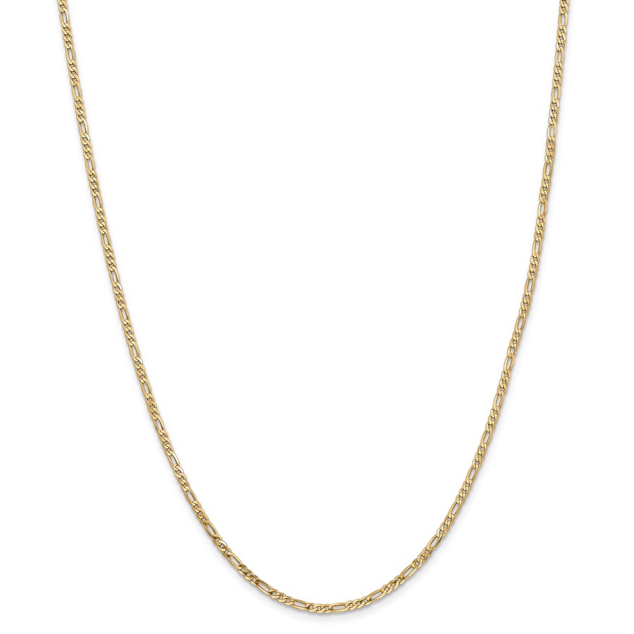 14k 2.25 mm Flat Figaro Chain Necklace - 18 in.