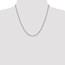 14k 2.5 mm White Gold Semi-Solid Figaro Chain Necklace - 20 in.