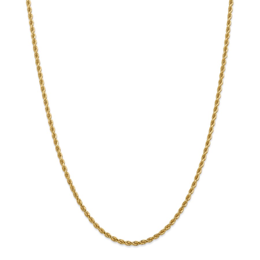 14k 2.75 mm Diamond-cut Rope Chain Necklace - 22 in.