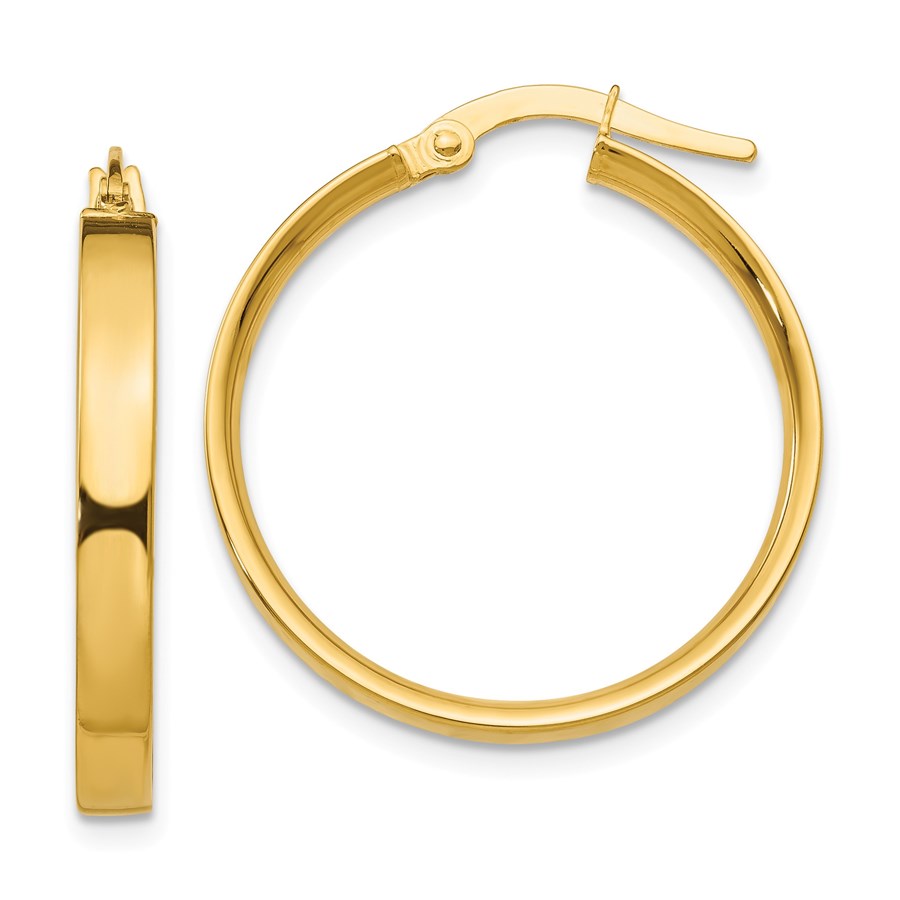 14k 21 mm Hoop Earrings