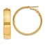 14k 25 mm Omega Clip Back Hoop Earrings