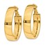 14k 25 mm Omega Clip Back Hoop Earrings