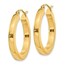 14k 25 mm Polished Square Hoop Earrings