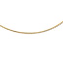 14K 2mm Round Omega Necklace - 16 in.