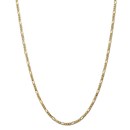 14k 3.00 mm Flat Figaro Chain Necklace - 24 in.