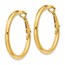 14k 3x25 mm Polished Round Hoop Earrings