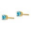 14k 4 mm Blue Topaz Earrings