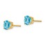 14k 6 mm Blue Topaz Earrings