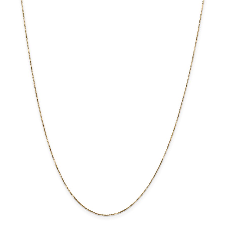 14k .6 mm Solid D/C Cable Chain Children's Necklace - 14 in.