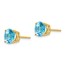 14k 7 mm Blue Topaz Earrings