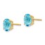 14k 8x6 mm Oval Blue Topaz Earrings