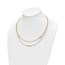 14K D/C Beaded 2-strand w/ .75in ext Necklace - 17.75 in.