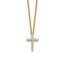 14K Diamond Cross Necklace - 18 in.