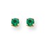 14k Emerald Post Earrings