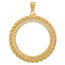 14K Filigree w/ Rope Screw Top 34.2 mm Coin Bezel